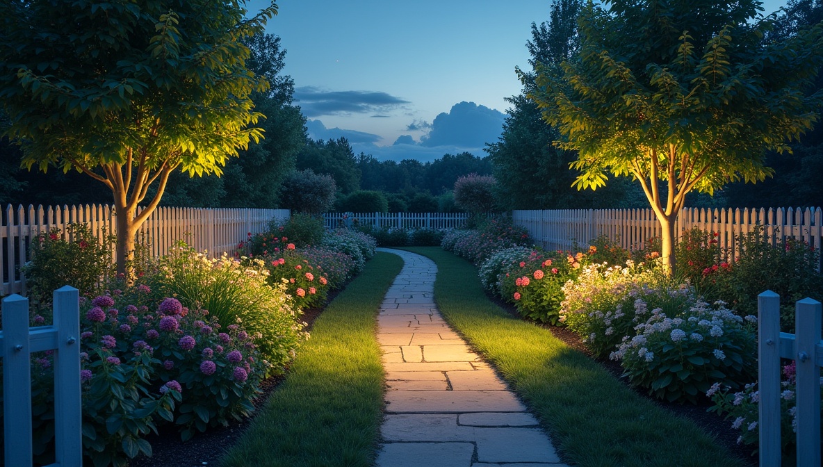Garden evening scene with subtle lighting at thakreonchun