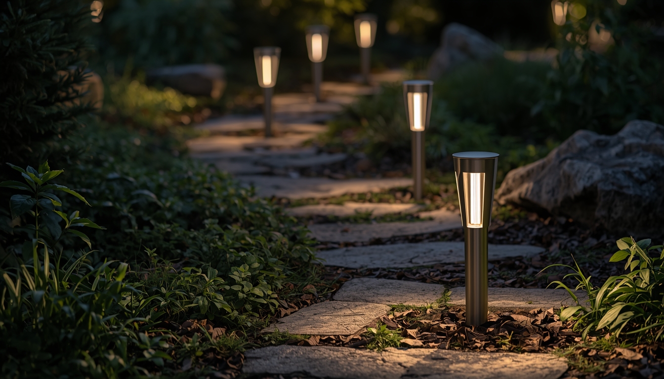 LED path light set for garden pathways at Thakreonchun